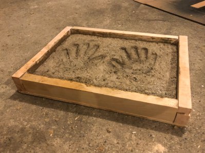 Cement Handprint